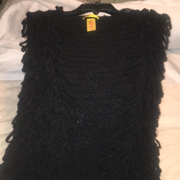 Catherine Malandrino black loop wool sweater vest - Picture 3 of 8